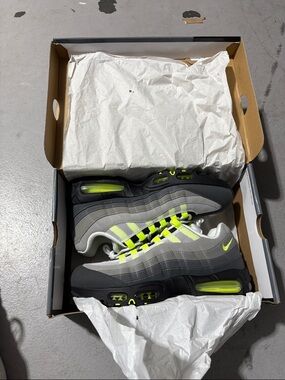 Nike Air Max 95 Gray with Neon Yellow Accents